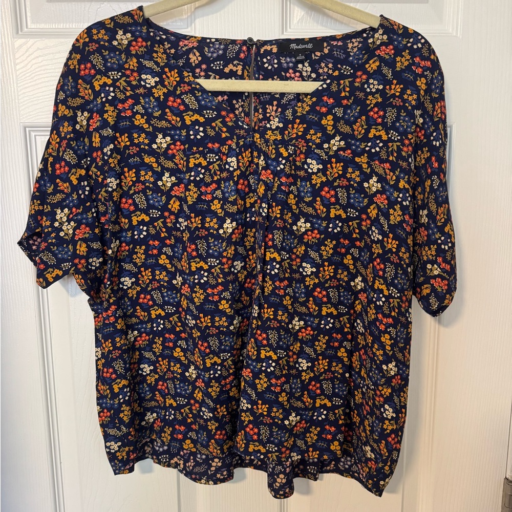 Madewell Floral Women's Top - Navy and Multicolor